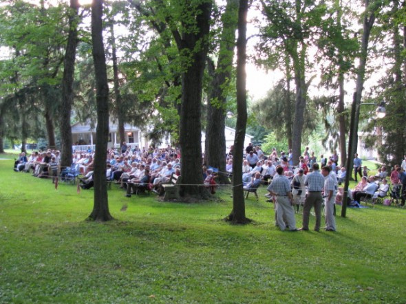 everyone enjoyed the outdoor part of it, except for a few soft spots in the lawn from the previous day's rain.