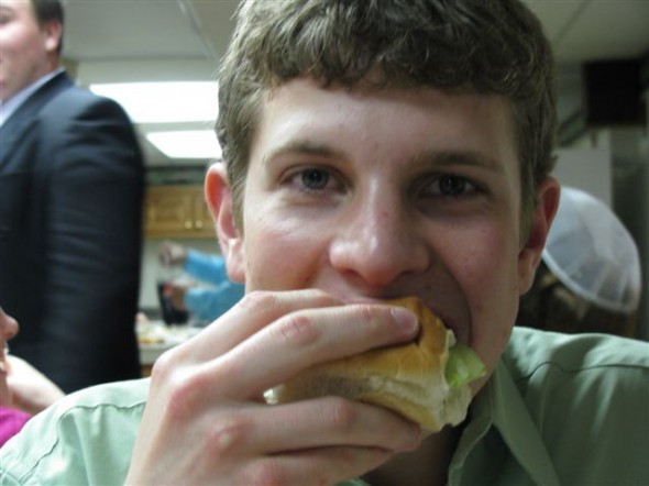 Danny enjoys a good sandwich