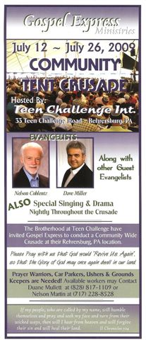 Gospel Express hosted by Teen Challenge in Rehrersburg, PA