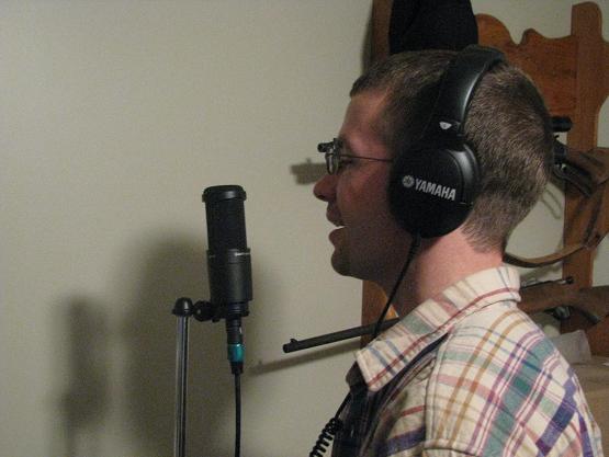 Daryl recording down in the basement of his house.