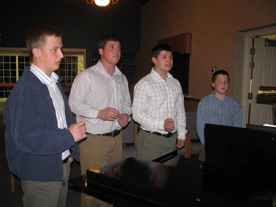 These brothers attended the Pleasantview program, and sang to us afterward.