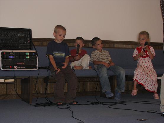 All the children would be glad to test the sound system.