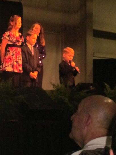 The Allen family's youngest son (age 4) sang "Amazing Grace" like a pro.