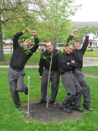 Nothing like a good tree to climb for boys with lots of energy!